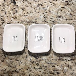 Rae Dunn sea sand sun little trays
